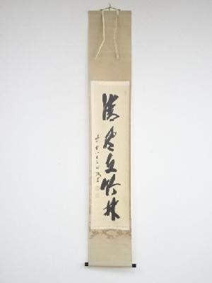 大徳寺藤井誡堂筆　「清風在竹林」一行書　肉筆紙本掛軸（共箱）